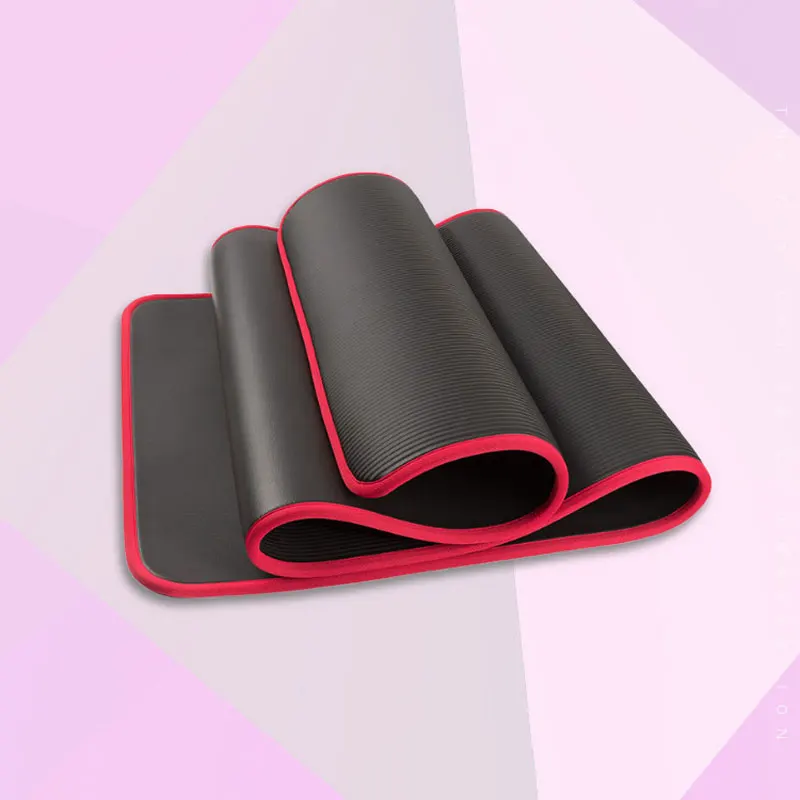 

New 10mm Thickened Non-slip 183cmX61cm Yoga Mat NBR Fitness Gym Mats Sports Cushion Gymnastic Pilates Pads With Yoga Bag & Strap