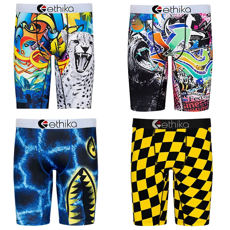 

Ethika Personalized Mens Boxer Fitness Tight Fitting Mens Sports Shorts Polyester Slim Mens Boxer Shorts Ethika