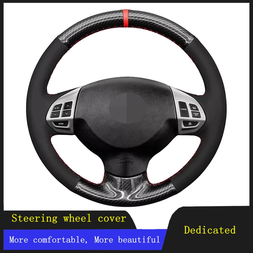

Car Steering Wheel Cover Braid Soft Suede Leather For Mitsubishi Lancer X 10 2007-2015 Outlander 2006-2013 ASX 2010-2013