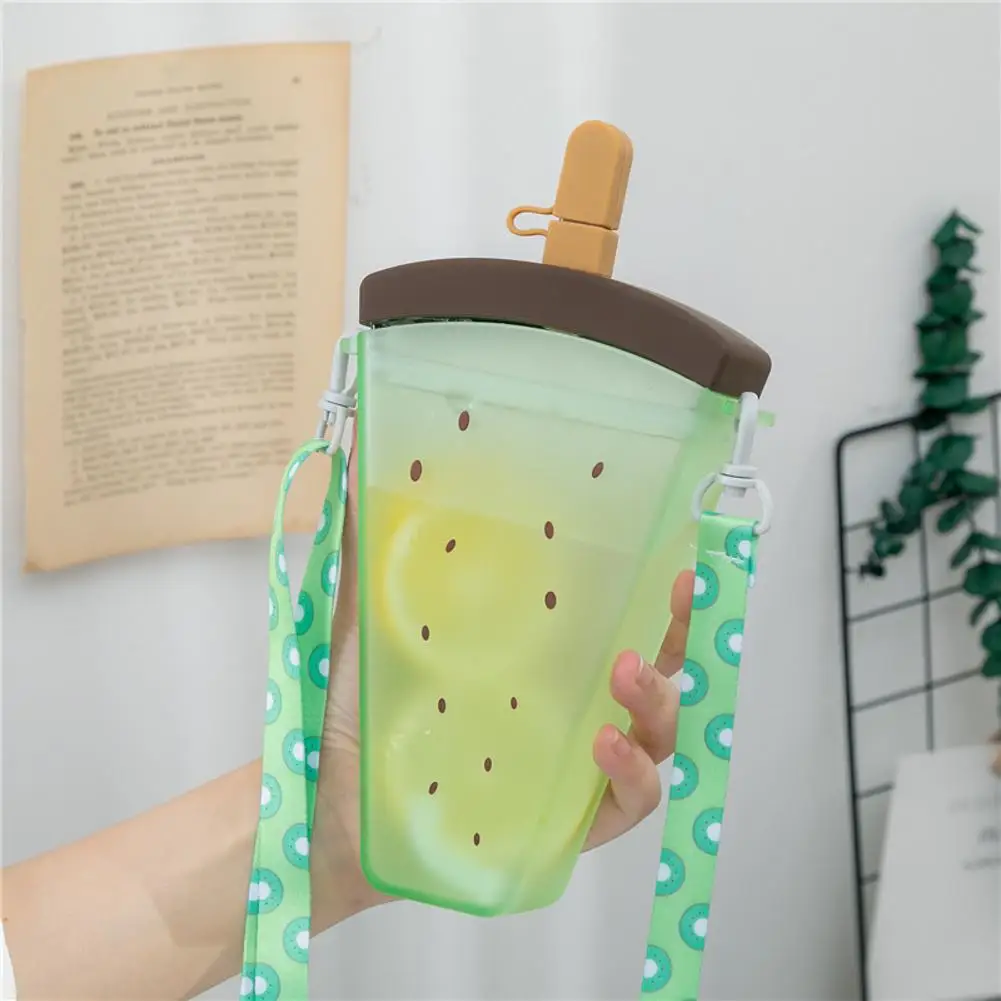 

320ml Straw cup girl student high-value casual cup summer creative popsicle water cup for Outdoor Sports Travel Portable Bottle