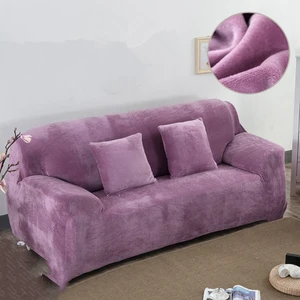thickened plush sofa cover for living room universal washable furniture cover anti dust elastic stretch slipcover 1234 seater free global shipping