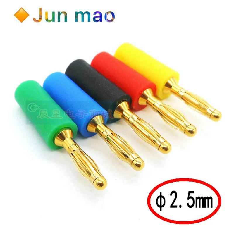 Штекер типа банан медный позолоченный 2 5 мм шт. | Строительство и ремонт