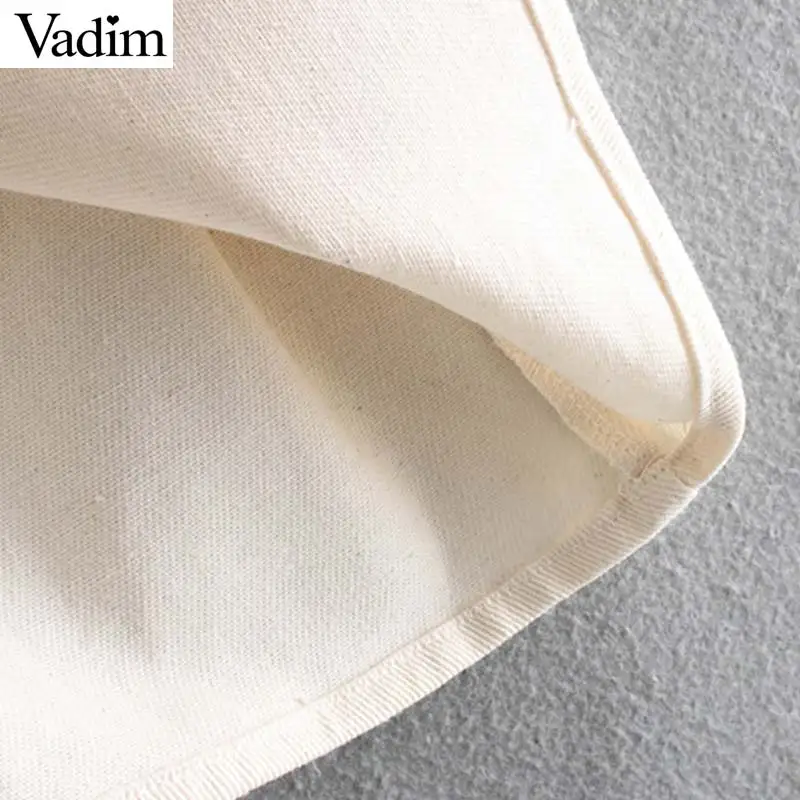 Vadim women stylish beige jacket belt design single breasted long sleeve coat female casual outwear tops mujer CA567 | Женская одежда