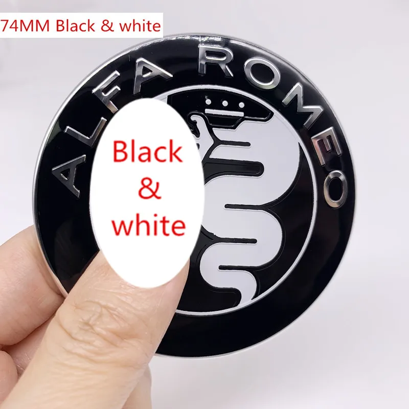 2pcs 7.4cm full chrome Color ALFA ROMEO Car Logo emblem Badge sticker for Mito 147 156 159 166 Specials sale 74mm | Автомобили и