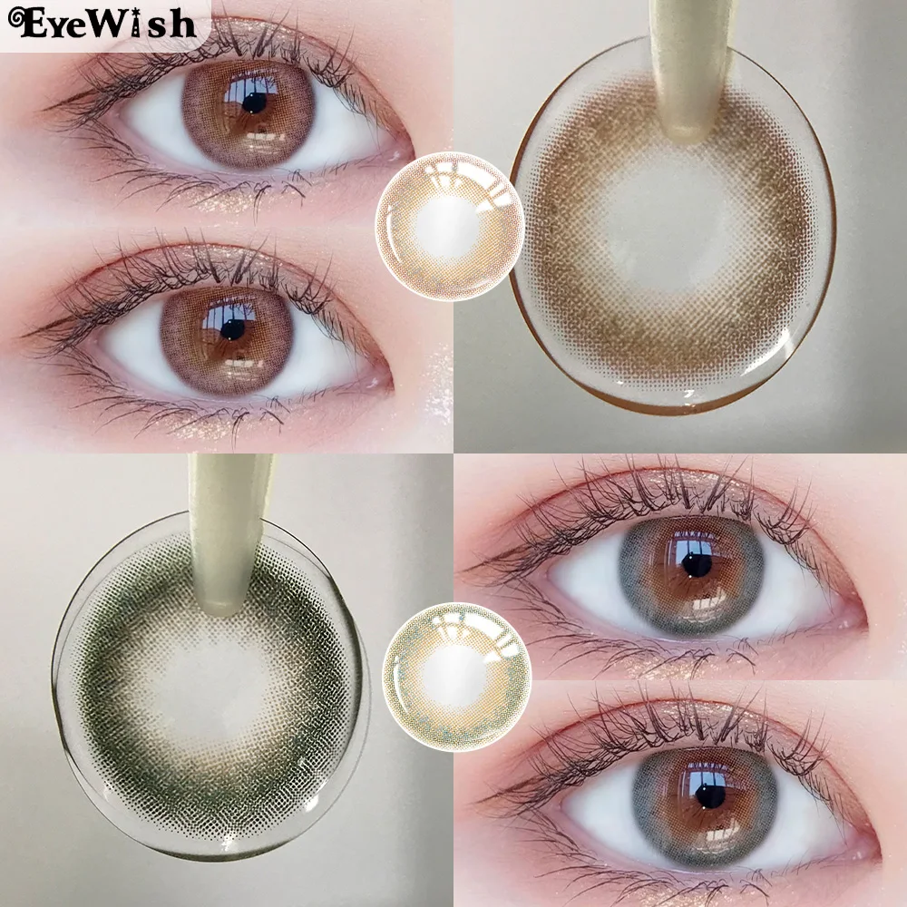 EYEWISH-2pcs/пара, красивые линзы, контактные линзы, цветные ed линзы для глаз, цветные линзы для глаз, естественное использование зрачка, ежегодно...