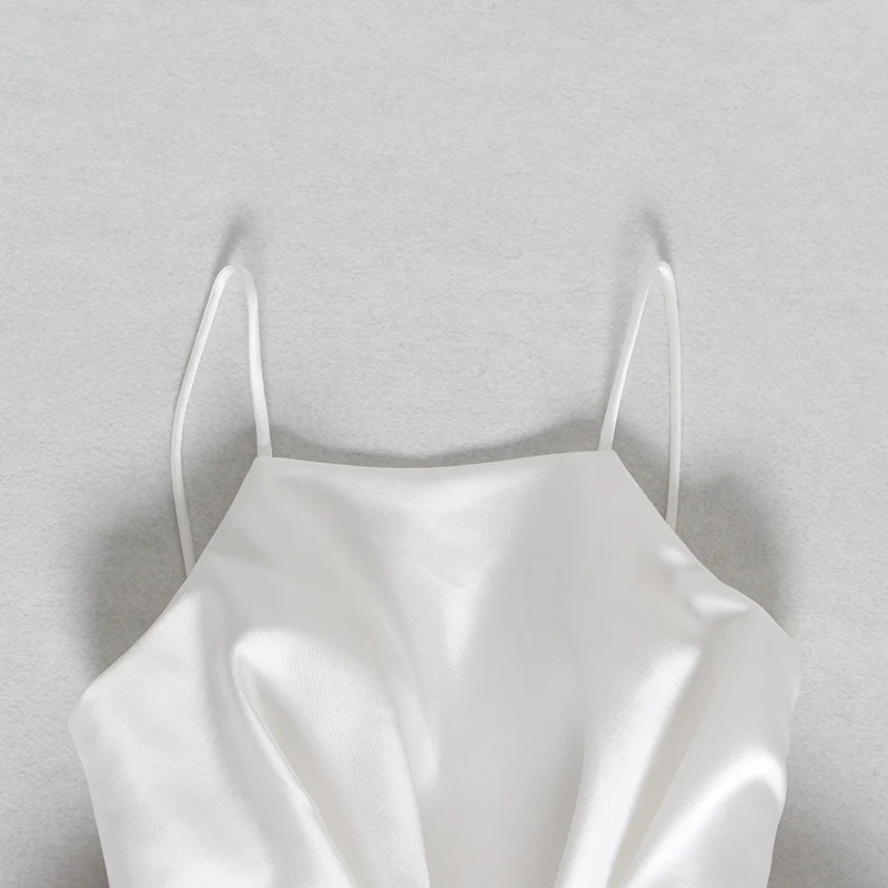 VGH летнее однотонное Сексуальное женское платье без рукавов с открытыми плечами