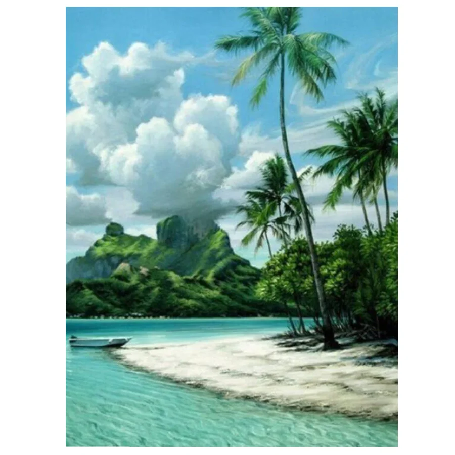 5d diy алмазная живопись природные пейзажи по морю полностью квадратная круглая