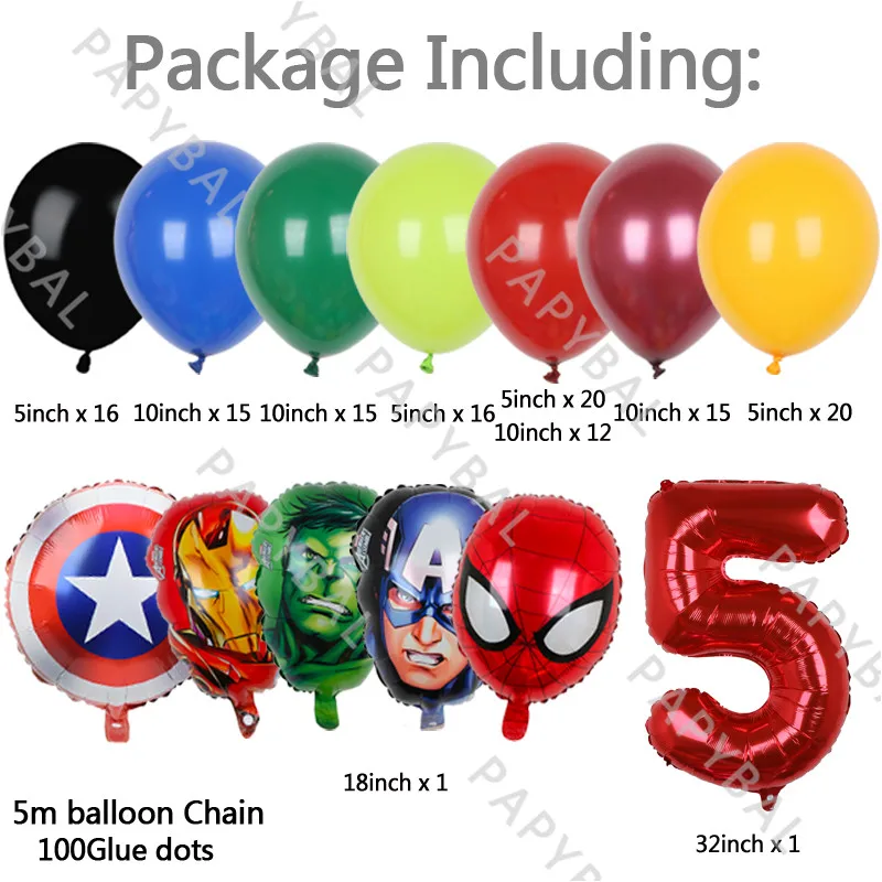 137 шт. детский воздушный шар Человек-паук | Дом и сад