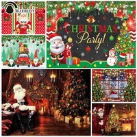 allenjoy christmas 2022 party santa green forests bells backdrop lights winter car wreath gifts snow dots photophone background