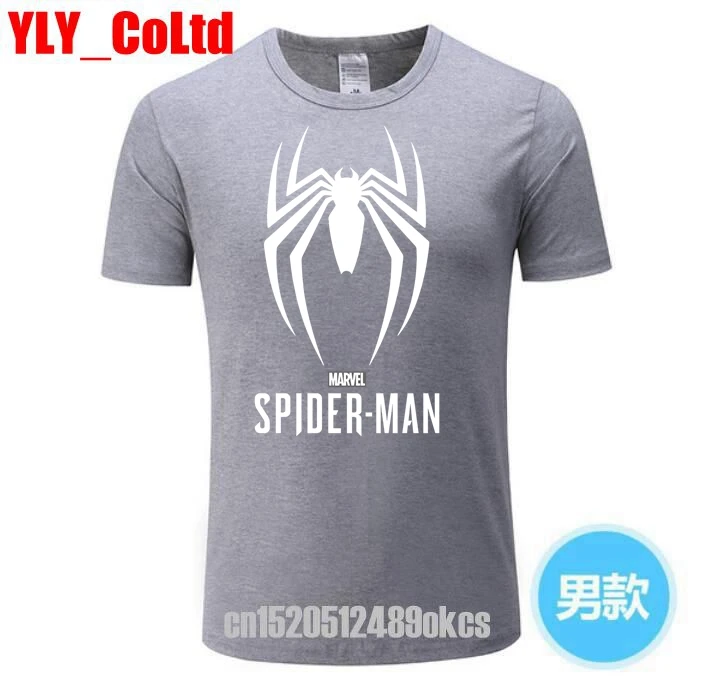 Бренд Marvel Человек паук видеоигра игровые мужские футболки крутая Мужская