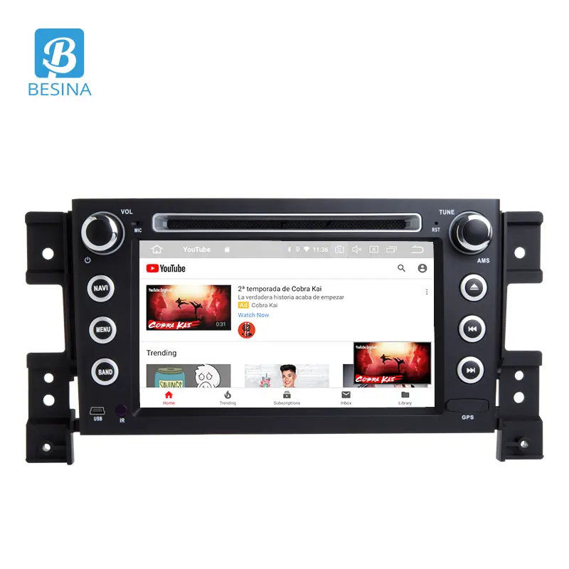Besina Android 10 0 автомобильный dvd-плеер для SUZUKI GRAND VITARA 2005-2012 Мультимедиа GPS навигация WIFI