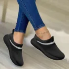 Женские модные туфли на плоской вулканизированной подошве, удобные сетчатые дышащие повседневные туфли, уличные Прогулочные кроссовки, лоферы