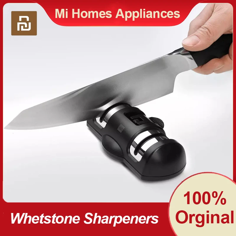 

2021 Youpin Sharpen Stone Double Wheel Home Whetstone Sharpeners K-nife Sharpening Grindstone Grinder knives Tools for Kitchen