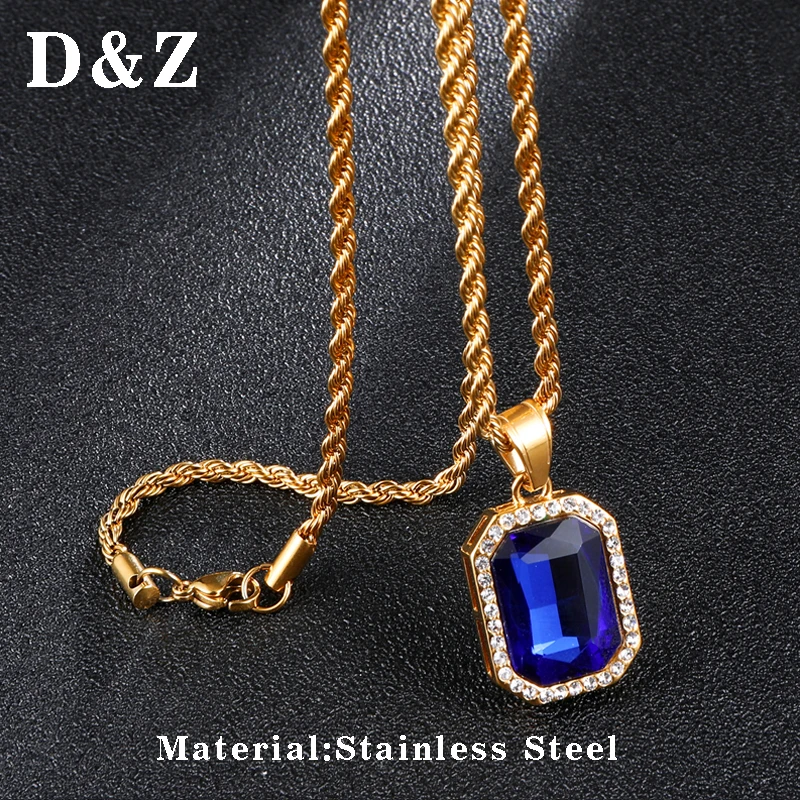 D &amp Z высококачественное ожерелье с подвеской геометрической формы красного и