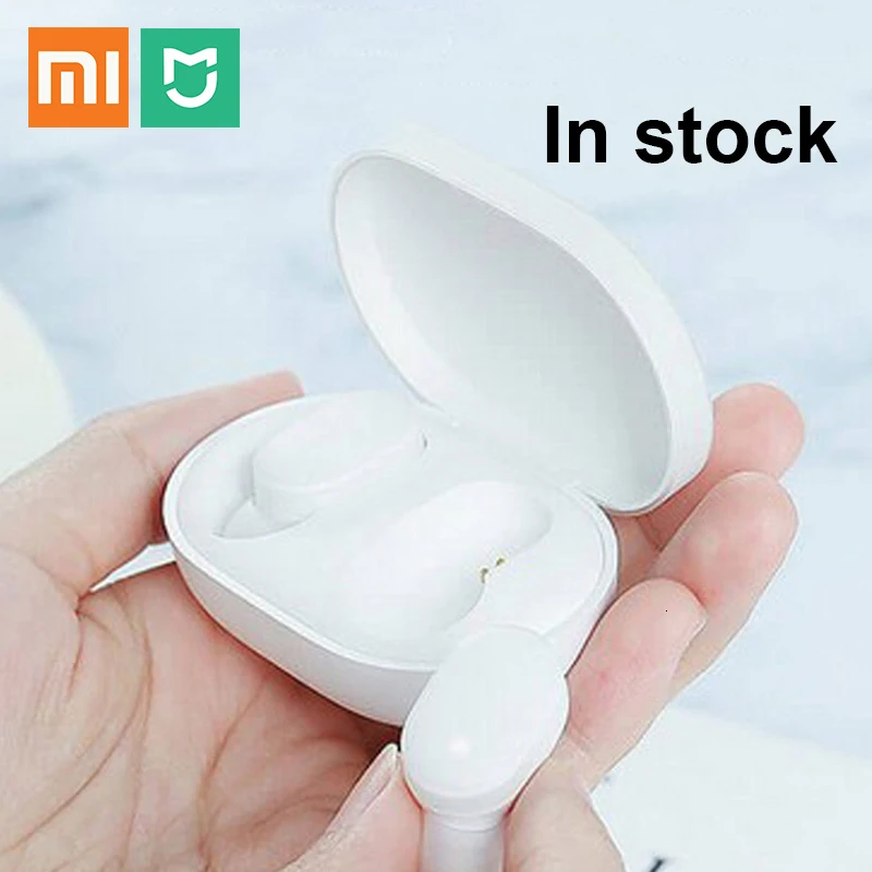 New Xiaomi MIjia Airdots earphone TWS Bluetooth 5.0 Earphone Youth Version Touch Control with Charging Box white mini in stock