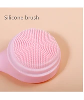 handheld cute mini silicone brush 2 sides facial cleaning massage convenient beauty tools massager