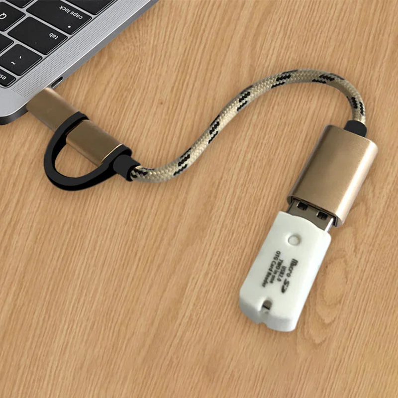 Универсальный USB кабель Robotsky 2 в 1 micro USB/type C цвета на выбор|Кабели передачи данных| |