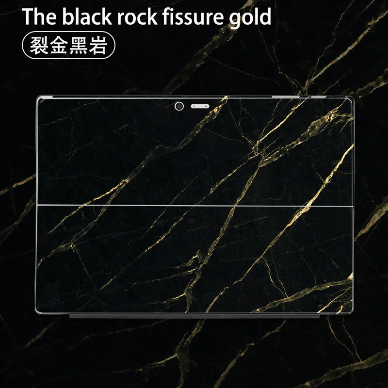 

Black Marble Vinyl Decal Laptop Sticker for Microsoft Surface Pro 7 6 5 4 Tablet Back Cover Notebook Skin Sticker for Surface Go