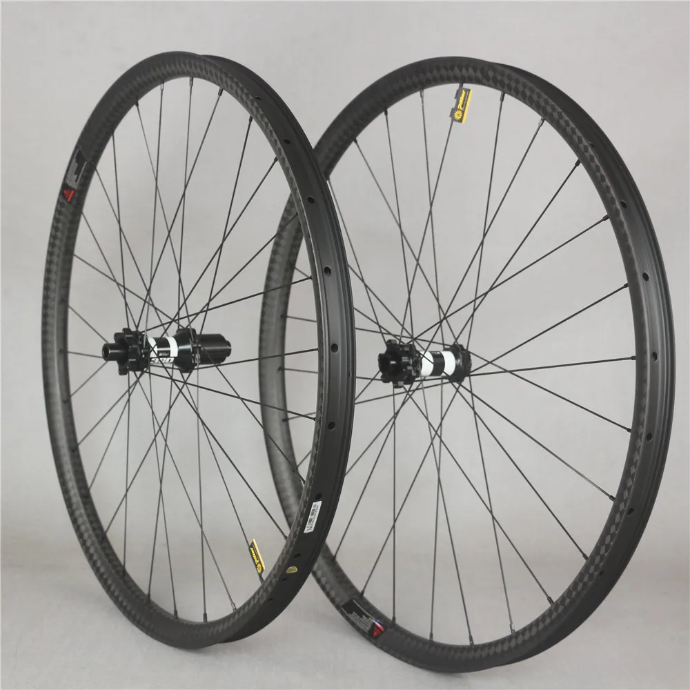 29er 35 × 25 мм XC диски Углеродные колеса 12K матовые прямые вытягивающие boost 6 bolt столб