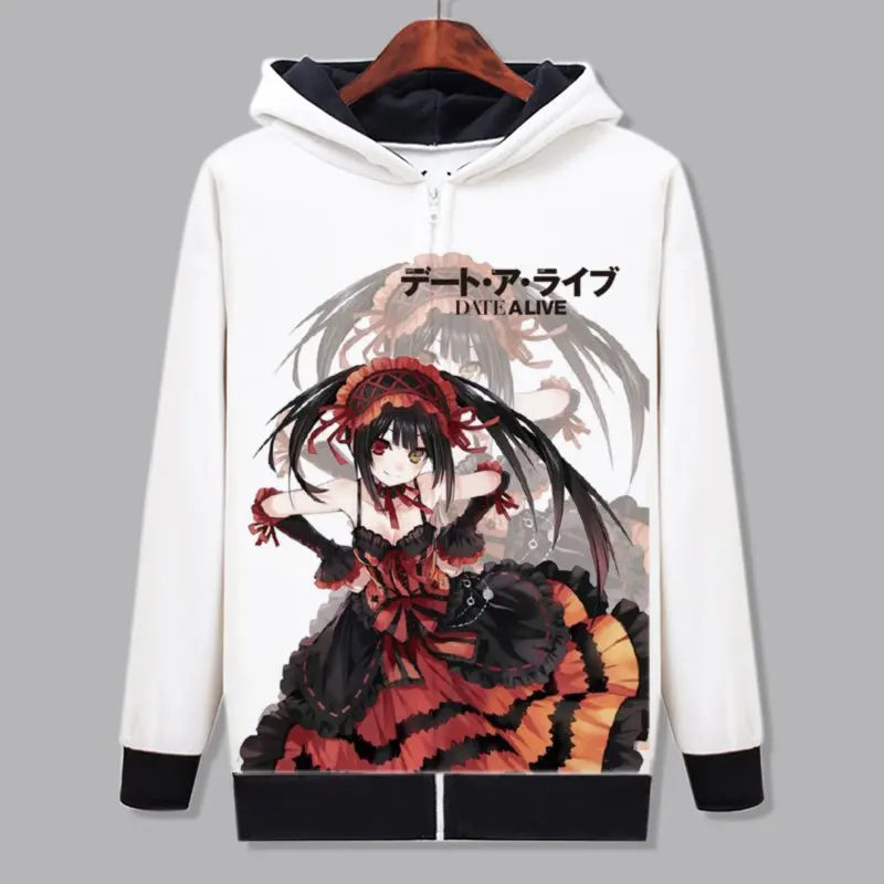 Мужская и Женская флисовая куртка на молнии с принтом|Костюмы аниме| |