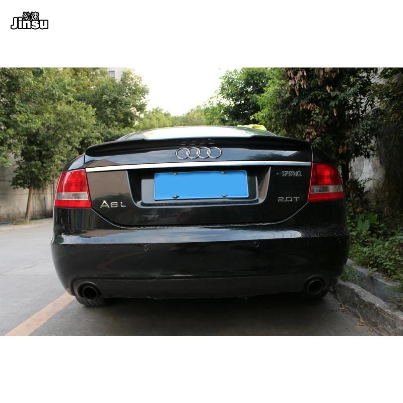 V-образный карбоновый спойлер для заднего багажника audi A6 C6 Седан 2005 - 2012 c6 cf стиль