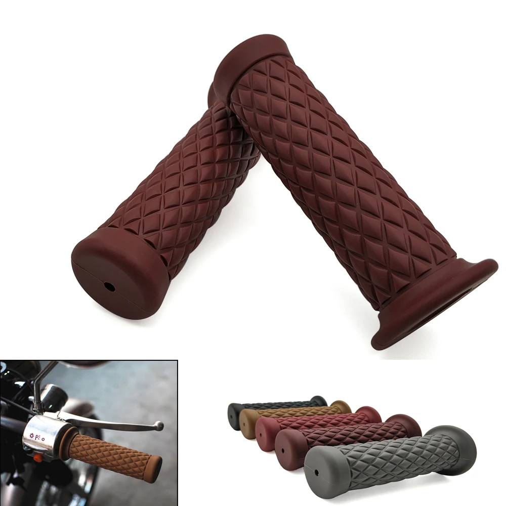 Универсальная резиновая рукоятка для мотоцикла 7/8 дюйма винтажная кафе-рейсера