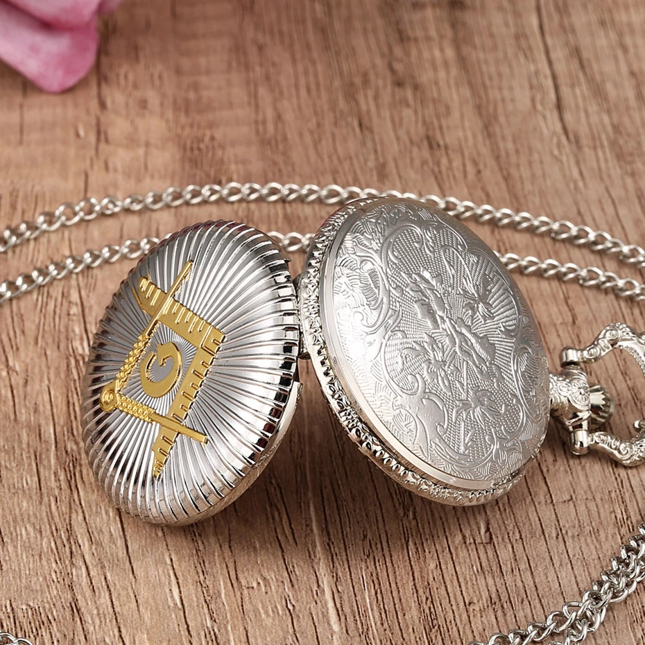 Роскошные серебристые и золотистые часы с подвеской в виде буквы G масонской