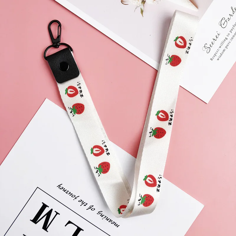 Небольшие свежие листья шейный ремешок Ремешки для ключей ID карты ТРЕНАЖЕРНЫЙ