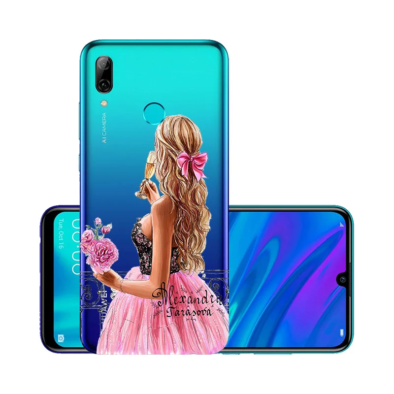 Super Mom Girl Baby Painted Soft Case For Huawei P8 P9 P10 P20 Lite Plus P30 2017 P Smart 2019 Z Mate 10 20 30 Pro Cover |