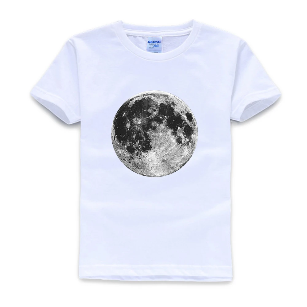 Детская футболка Full Moon для малышей молодежи мальчиков идея дня рождения космос