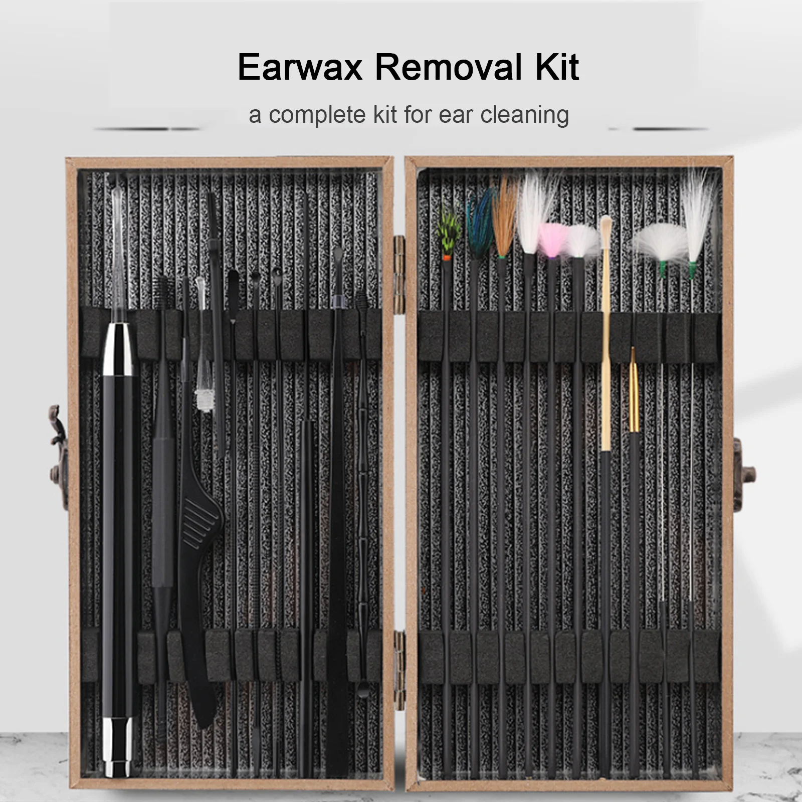 20PCS Ear Cleaner Earwax Removal Kit Pick Set Remover Spoon Care Tools for Massage Earpick with LED Light | Красота и здоровье