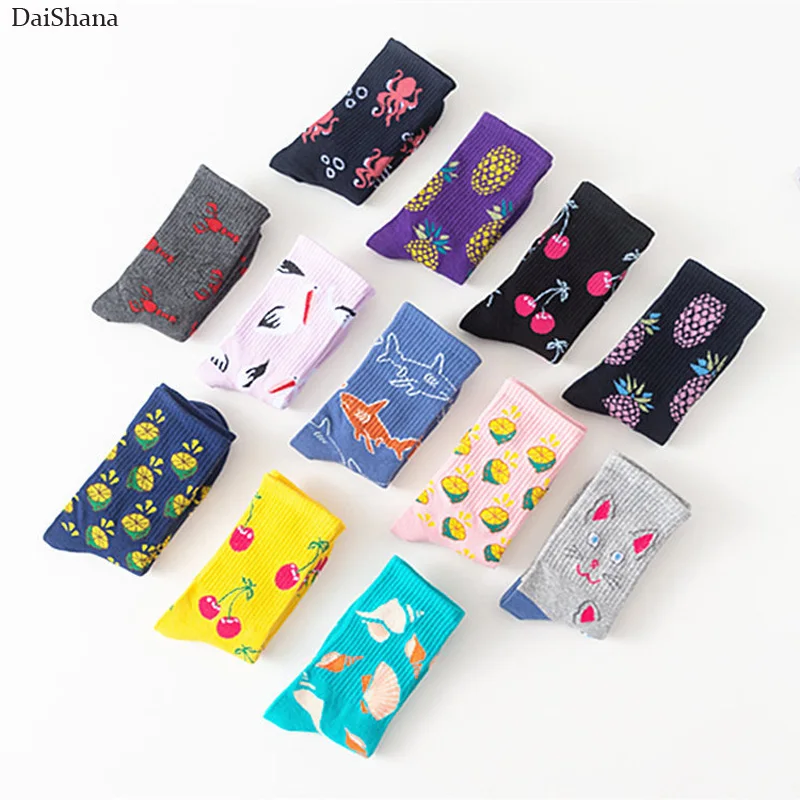 1 пара женские носки в стиле Харадзюку | Женская одежда