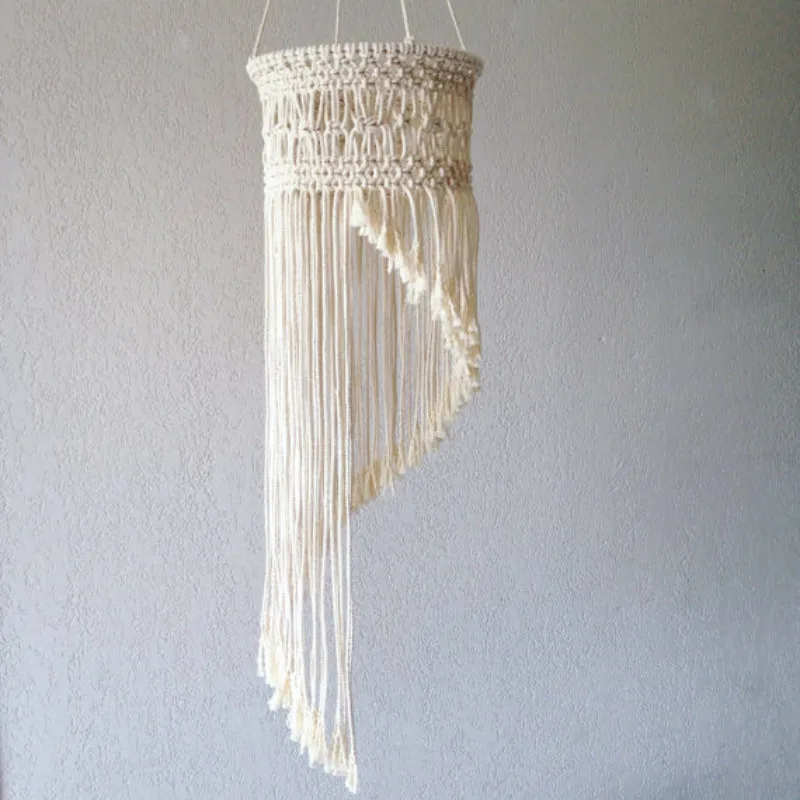C 25x80cm Бохо Декор Ручной Работы Люстра макраме абажур хлопок ткачество homesham украшения гобелен настенный - Цвет: C 25x80cm