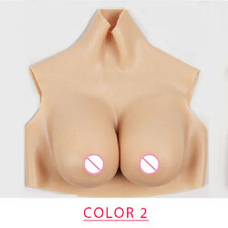 Silicone Breast Forms Realistic Fake Boobs Drag Queen Shemale Cotton Filling