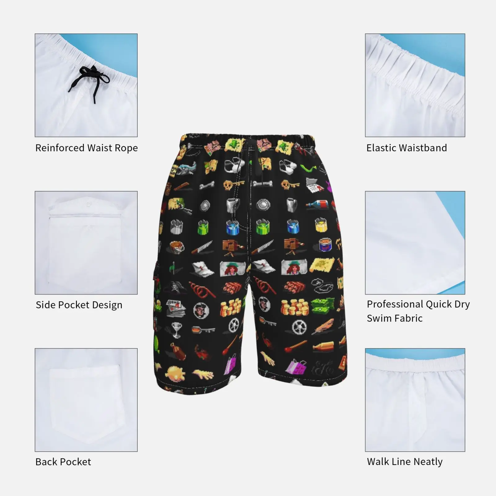 Пляжные шорты с изображением обезьянки остров 2 предмета | Мужская одежда