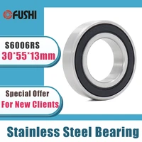2pcs s6006rs bearing 305513 mm abec 3 440c stainless steel s 6006rs ball bearings 6006 stainless steel ball bearing