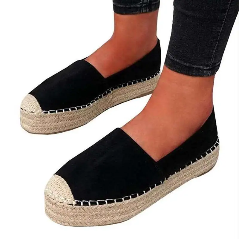 Женские туфли-лодочки Повседневная обувь на танкетке без шнуровки zapatos mujer