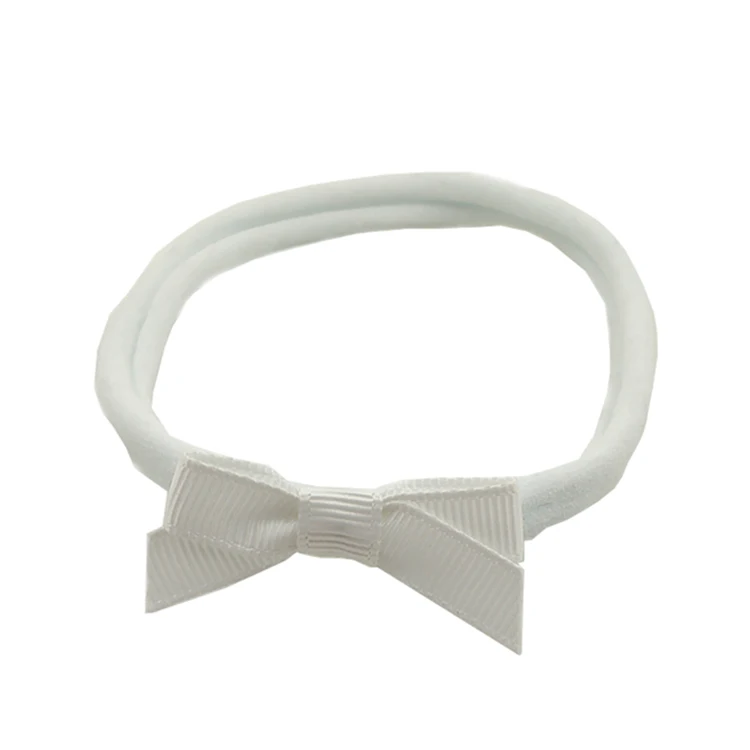 

Маленький белый бант 400 с нейлоновой повязкой на голову, 3,5 шт., розовая лента в рубчик см