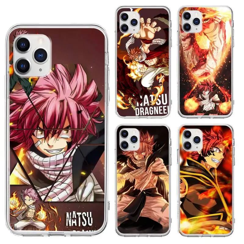 

Fairy Tail Natsu Dragneel Fire Phone Case for iphone 6s 7 8plus xr xs max 11 12 13 pro max mini funds clear