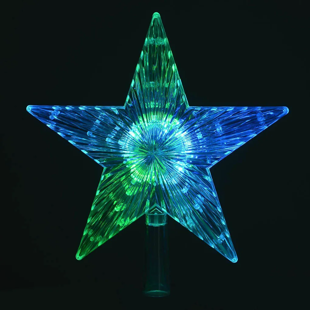

Меняющая цвет Светодиодная подсветка звезда Рождественская елка Топпер Рождественское украшение многоцветсветильник