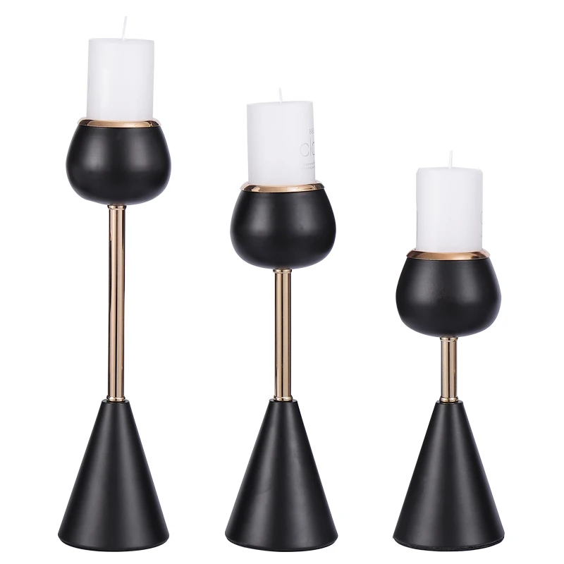 

Light Luxury Iron Candle Holder Decoration Candlelight Dinner Props Nordic Simple Table Decoration Modern Romantic Candlestick
