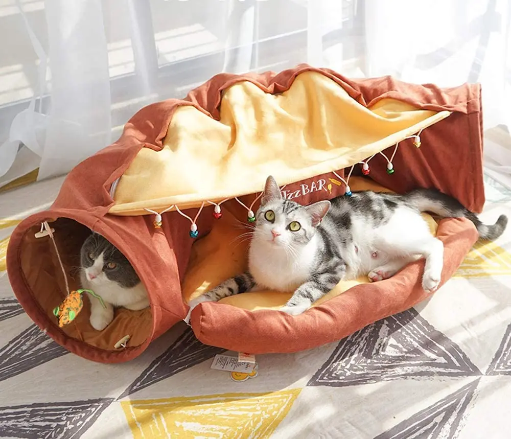 Складной Съемный туннель для кошек интерактивные игрушки домашних животных