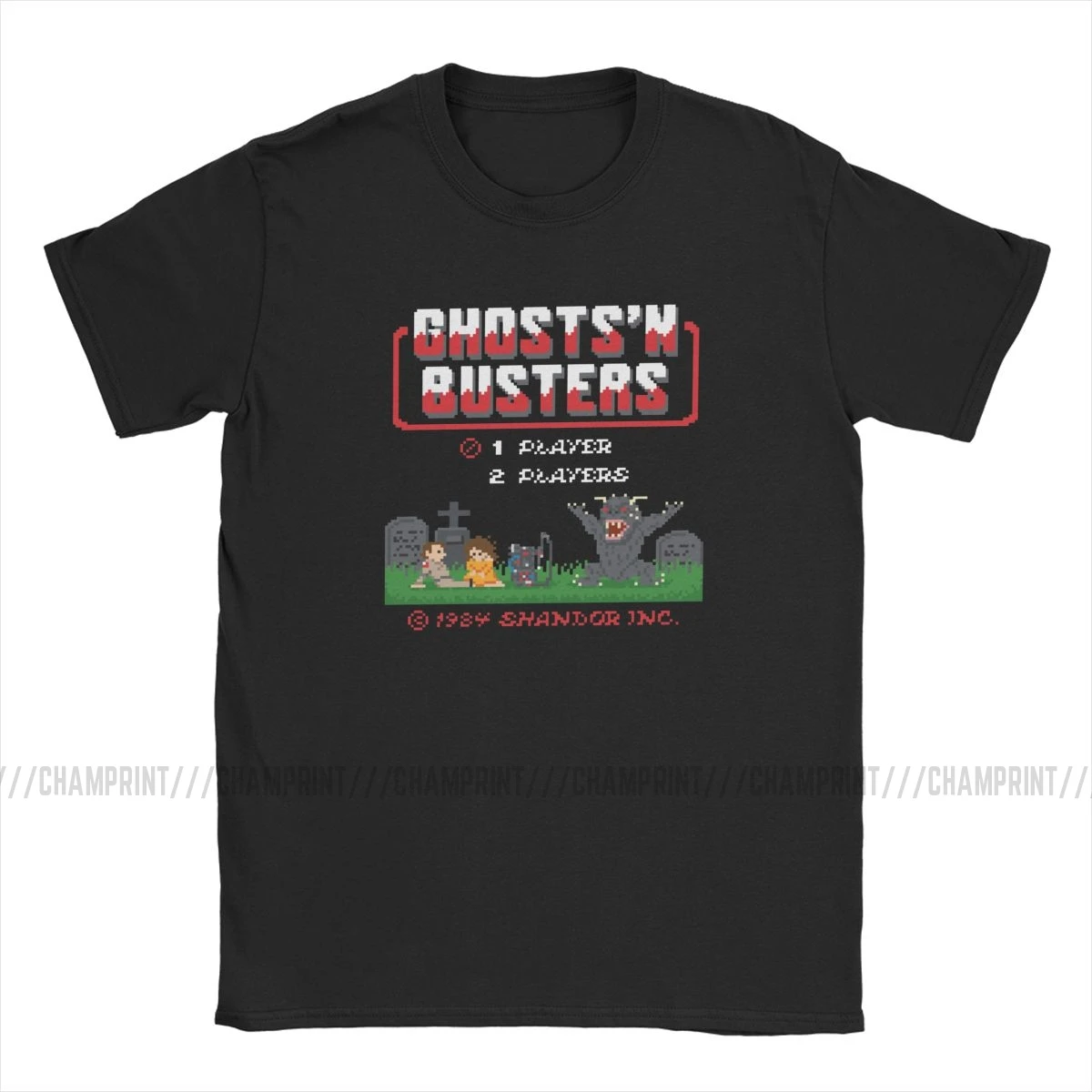 Ghosts 'N Busters T Shirts Men's Awesome T-Shirts Ghouls'N Daimakaimura Arcade Games Tees Short Sleeve Clothing 5XL | Мужская