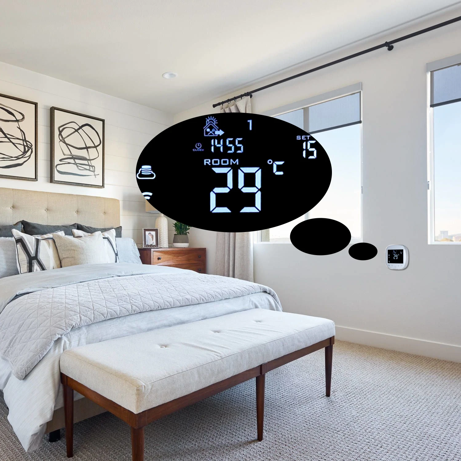 Wifi Термостат сенсорный Scereen цифровой программируемый нагревательный термостат