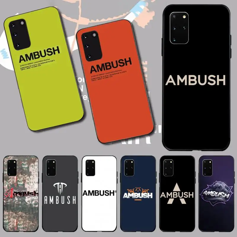 Модный японский брендовый чехол CUTEWANAN для Samsung S20 plus Ultra S6 S7 edge S8 S9 S10 черный мягкий