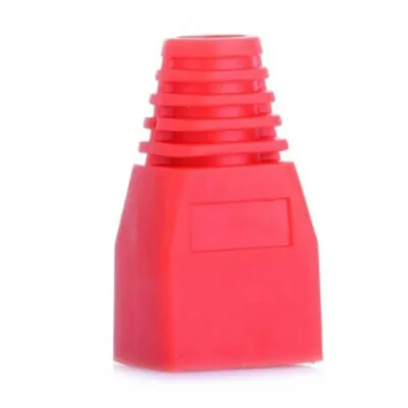 50pcs RJ45 Caps Connector Sheath Cat5e Cat6 Multicolour Tpu Boots Protective Sleeve Gray Red Network Connectors Ethernet |