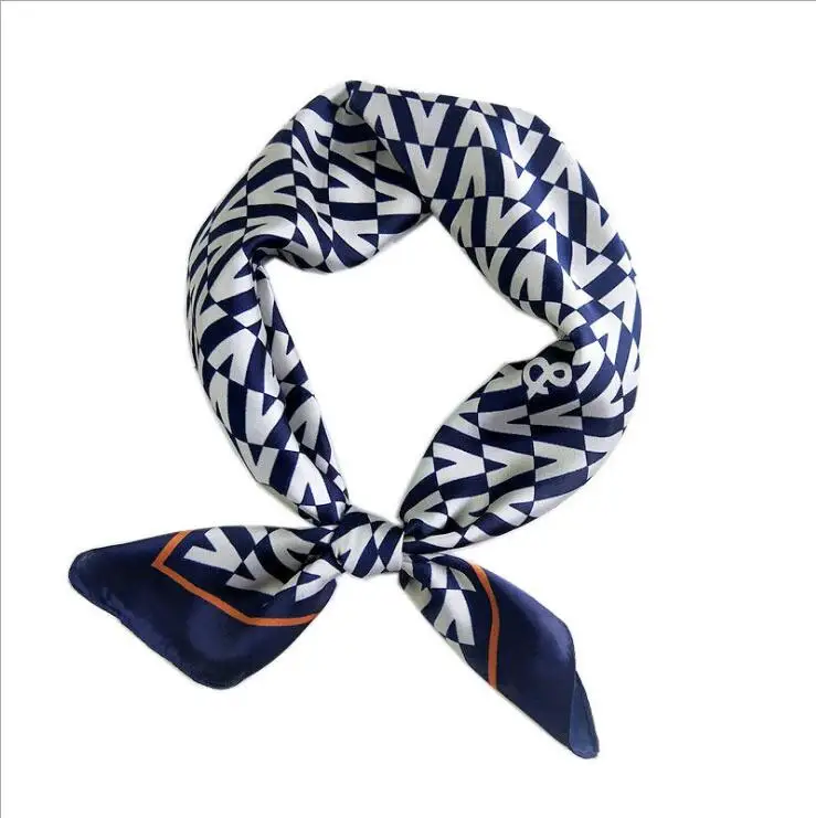 

2020 Новый Модный женский маленький квадратный шарф 70*70 см V-образный вырез с буквенным принтом шифоновые шелковые шарфы для офиса Женская Рег...