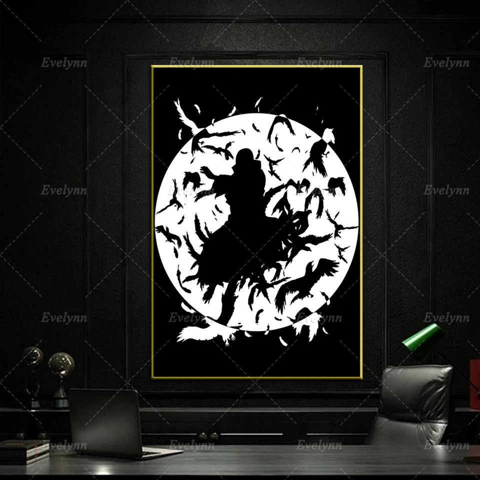 

Naruto The Dark Itachi Japan Anime Canvas Poster Modern Living Room Cuadros Wall Painting Home Bedroom Decor Prints Pictures