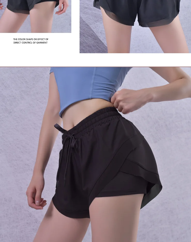 Women's Shorts High Waist Anti-empty Fitness Yoga Pants Loose Outer Wear Running Quick-drying Thin Section Training Quick-drying