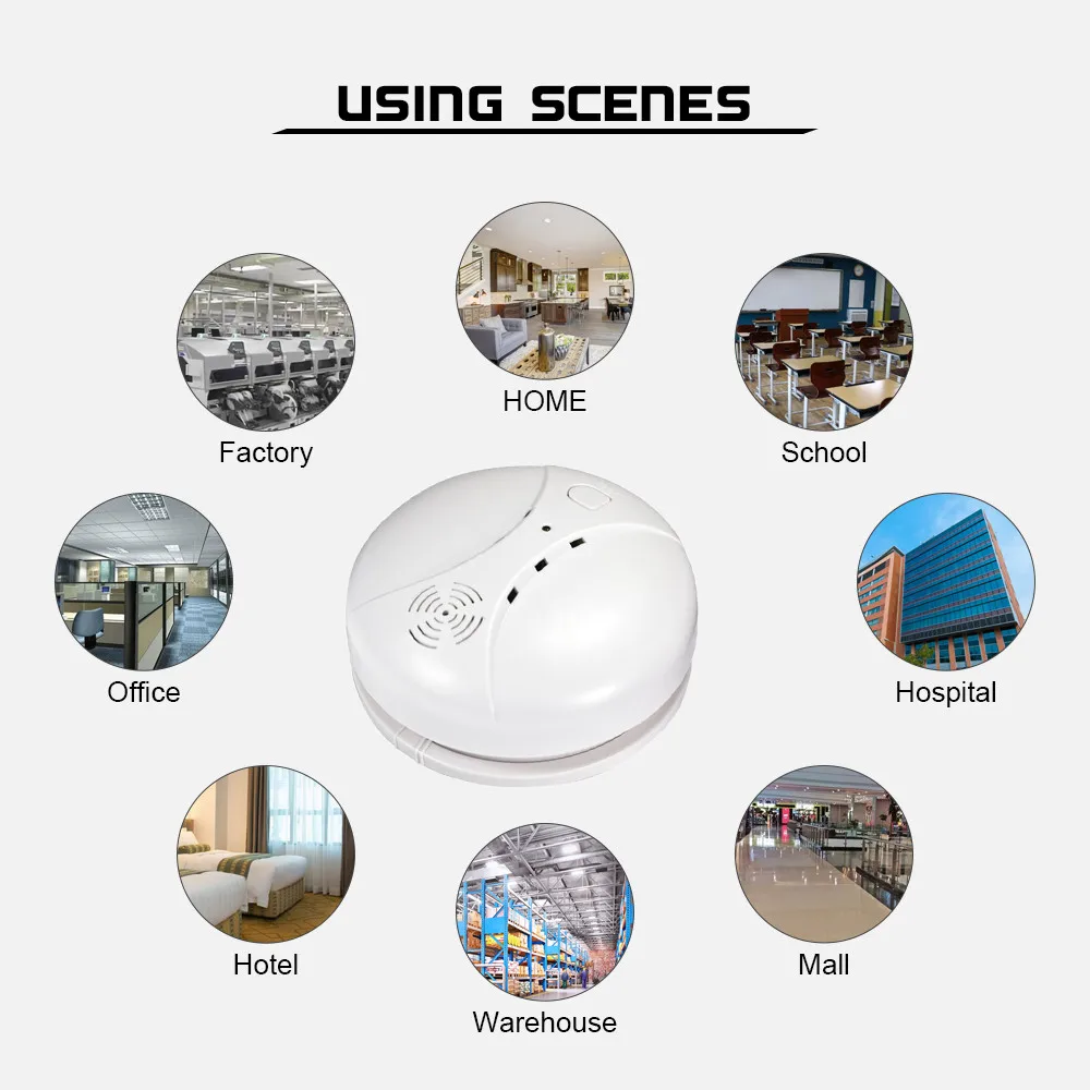 Высококачественный беспроводной датчик пожарной сигнализации 433 МГц пожарная